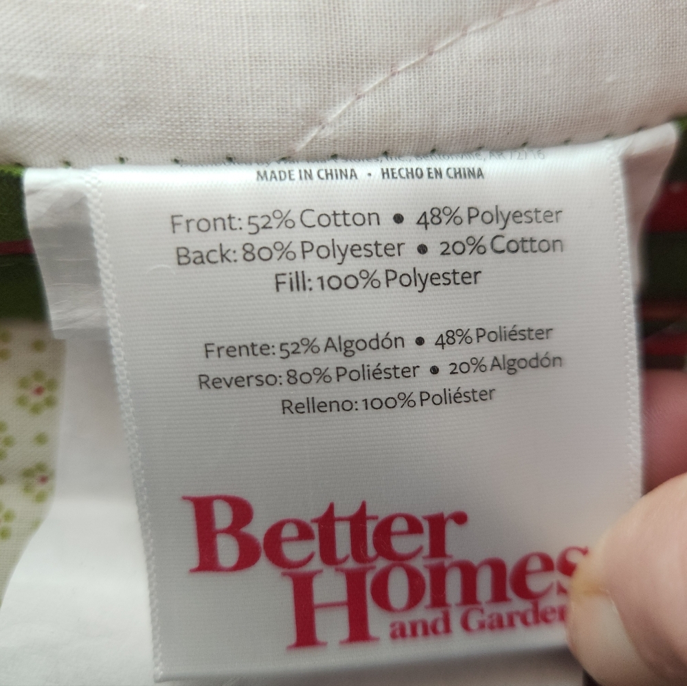 Better Homes & Garden Christmas Bed In A Bag Queen Full Quilt Shams Star Holiday - Picture 7 of 11